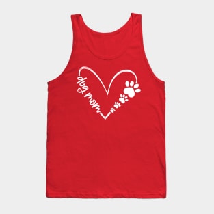 Dog Mom Heart and Paw Tank Top